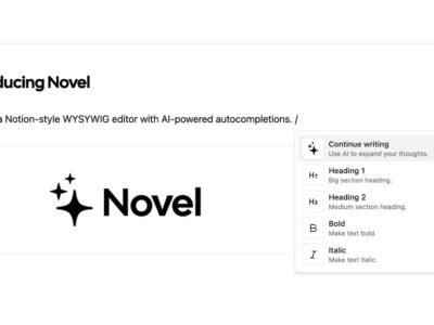 Novel – AI-powered Notion-style editor
