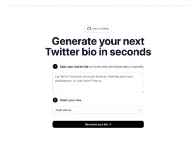 AI Twitter Bio Generator