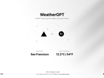 ChatGPT Plugin Starter: WeatherGPT