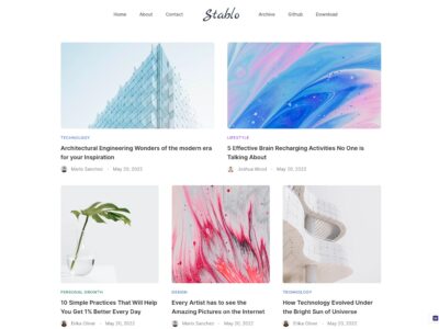 Stablo – Minimal Blog Template