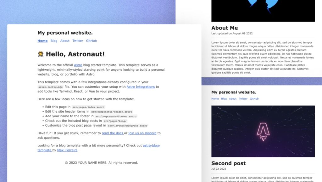 Astro Css Astro Blog - TemplateGateway