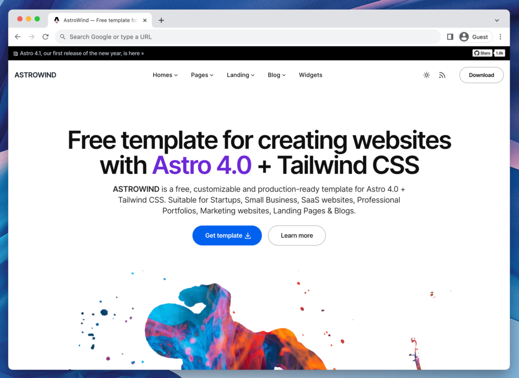 Astro Css AstroWind - TemplateGateway