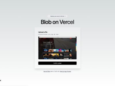 Vercel Blob Next.js Starter