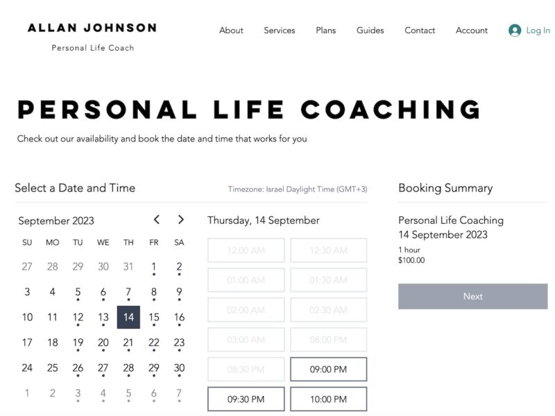Wix Bookings: Next.js appointments starter