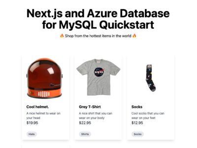 Next.js Prisma Azure MySQL Starter